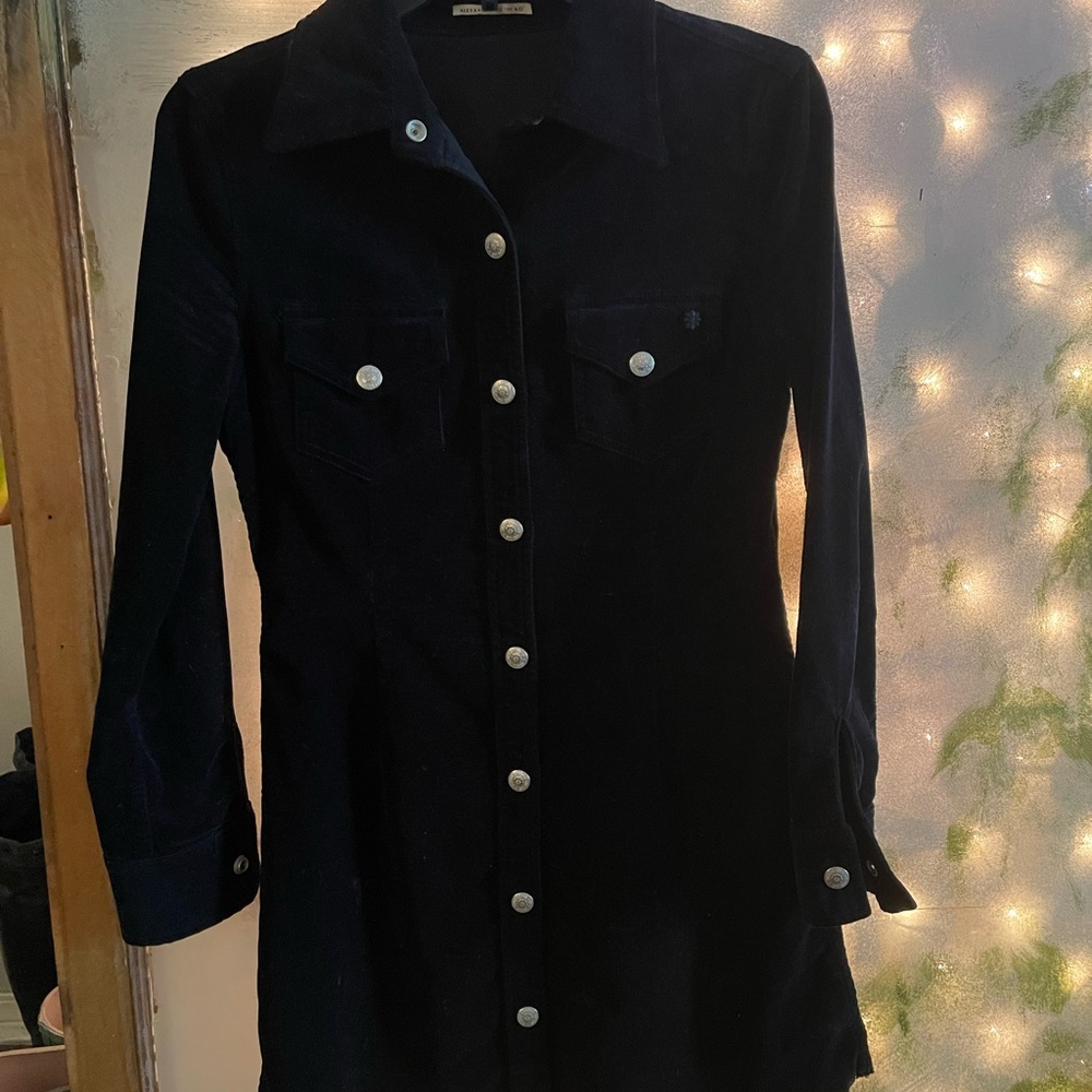 Black button up dress